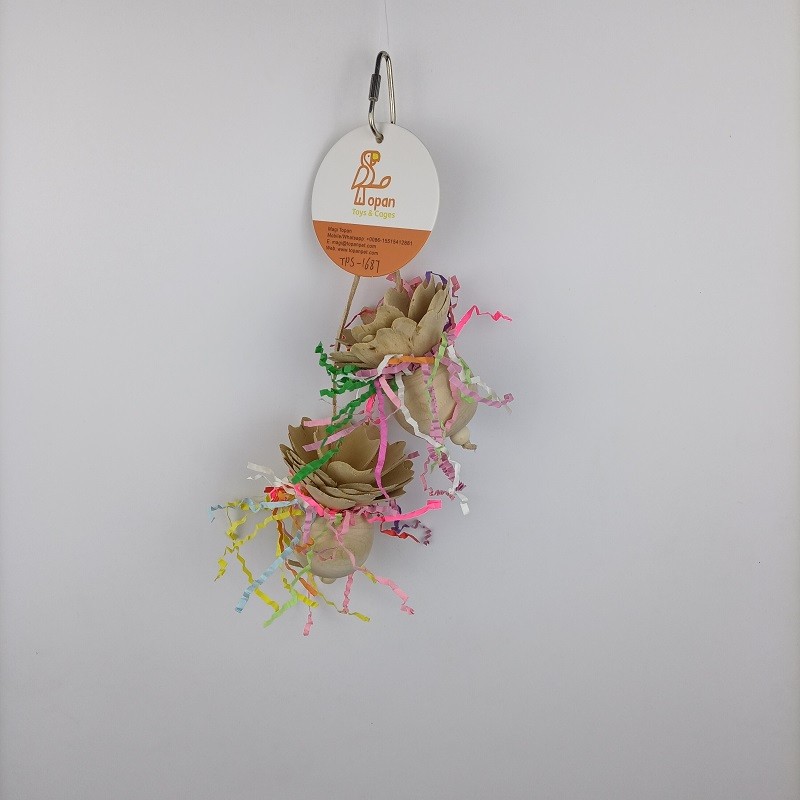 Natural Wood Flower Bird Bites ShreddingToy TPS-1687 - Image 1