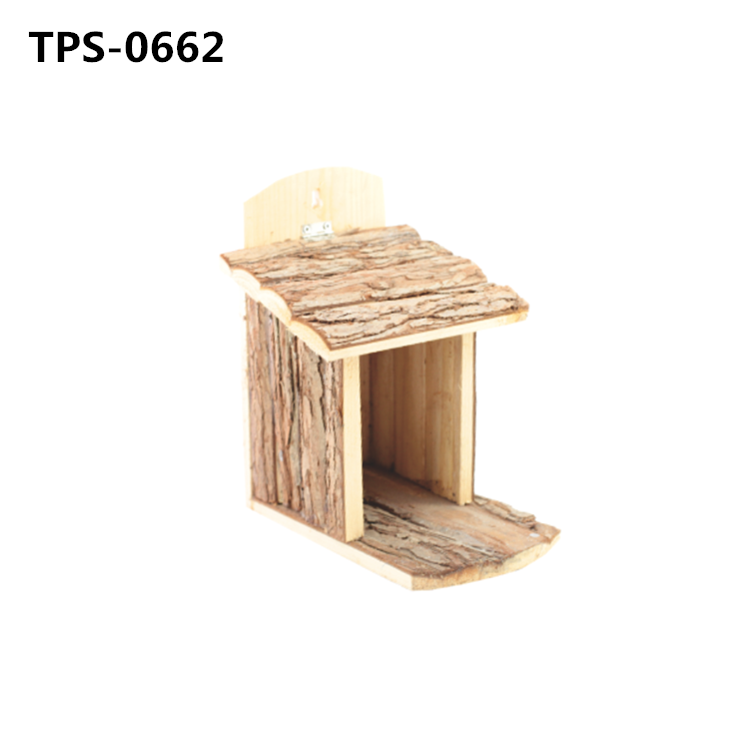 Natural Wooden Small Animal House Hamster Chewing Toy Safe Hideout Hut for Mice Gerbils TPS-0662/6/7/8671 - Image 1