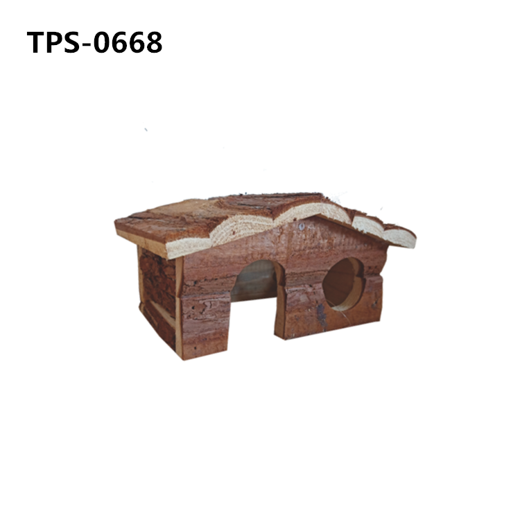 Natural Wooden Small Animal House Hamster Chewing Toy Safe Hideout Hut for Mice Gerbils TPS-0662/6/7/8671 - Image 4