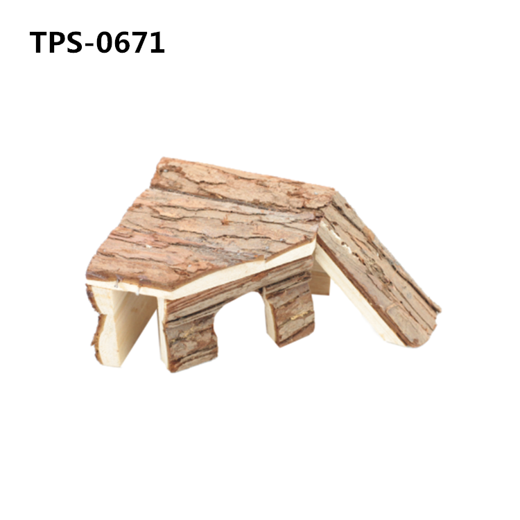Natural Wooden Small Animal House Hamster Chewing Toy Safe Hideout Hut for Mice Gerbils TPS-0662/6/7/8671 - Image 5