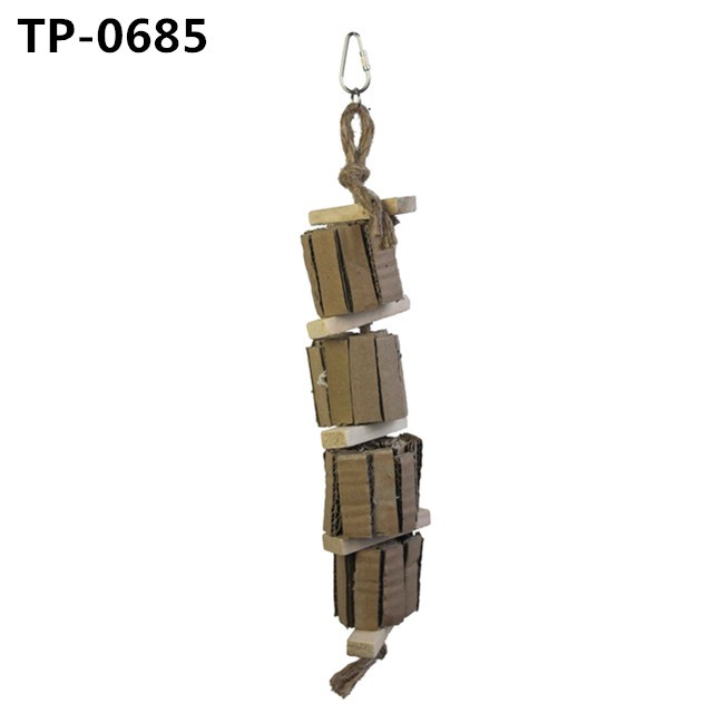 Nature Cardboard Chew Toy for Medium Large Bird Parrot Macaw African Greys - Image 2