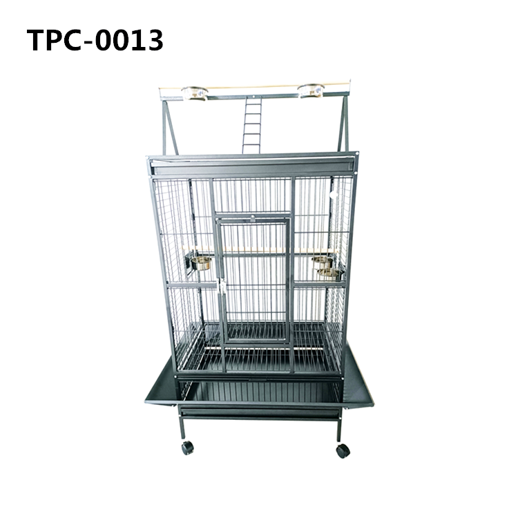 Bird Cage Open-Top Parrot Cage with Rolling Stand for Parakeets Cockatiels Budgies Parrotlets Lovebirds Canary - Image 1