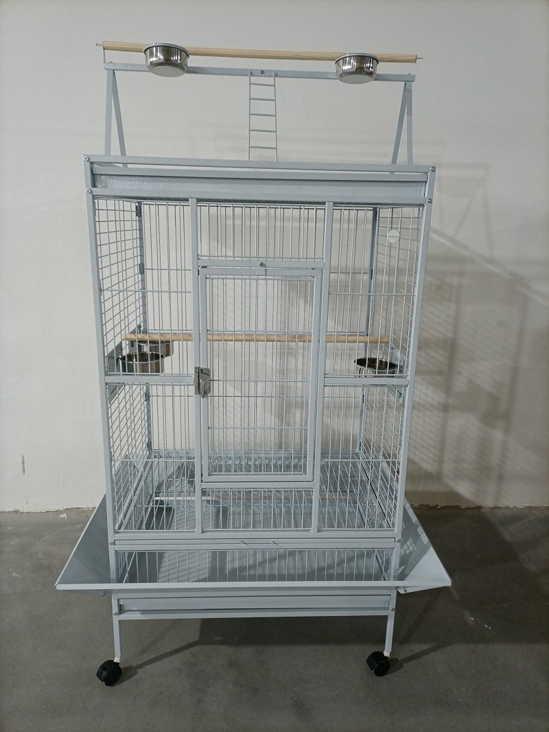 Bird Cage Open-Top Parrot Cage with Rolling Stand for Parakeets Cockatiels Budgies Parrotlets Lovebirds Canary - Image 3