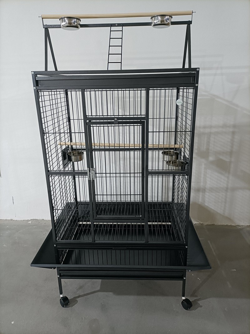 Bird Cage Open-Top Parrot Cage with Rolling Stand for Parakeets Cockatiels Budgies Parrotlets Lovebirds Canary - Image 7