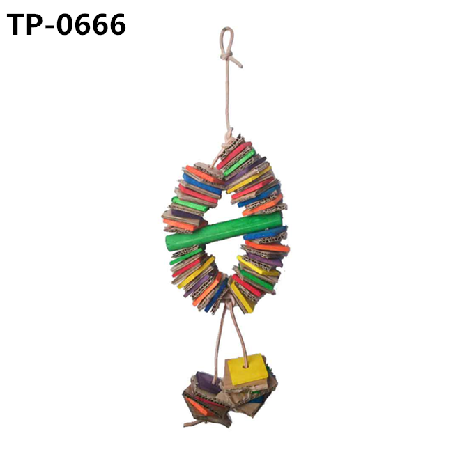 Paper Cardboard Rings Birds Chewing Toys for Amazons African Greys Eclectus Cockatoos Macaws for Sale - Image 1