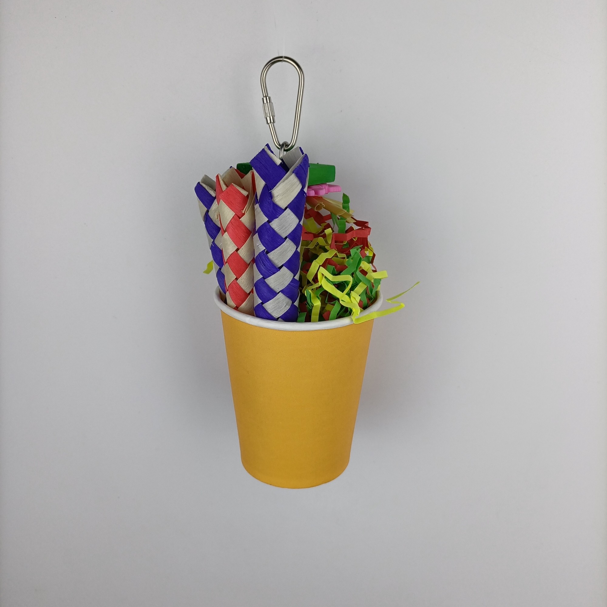 Parrot Foraging Bamboo Finger Traps Paper Cup Shredding Toys TPQ-0004