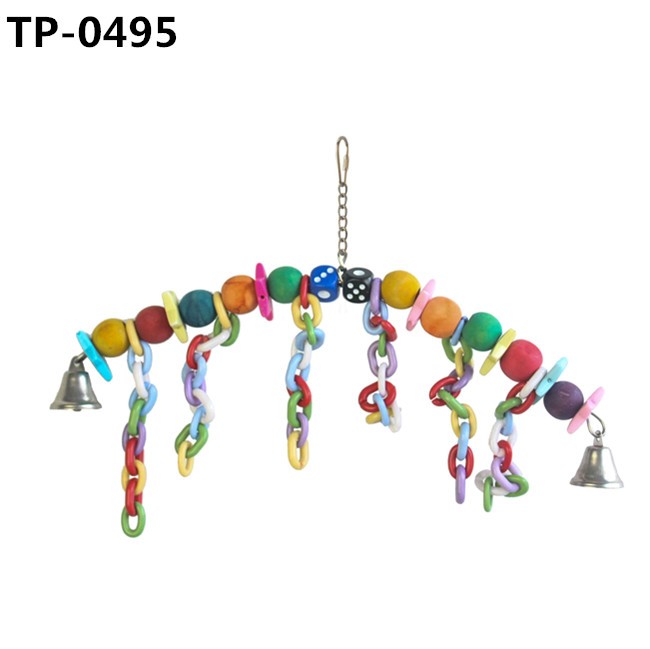 Parrot Hanging Swing Bird Cage Toys for Parrots Parakeets Cockatiels Conures