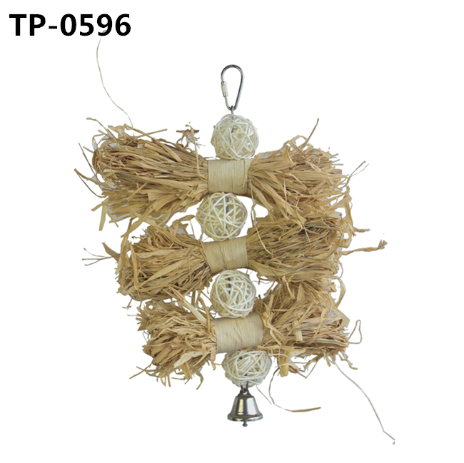 Natural Parrot Rattan Balls Chew Toy for Parrot African Budgie Macaw Parakeet Cockatiel Lovebird - Image 3