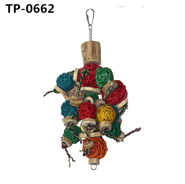Natural Parrot Rattan Balls Chew Toy for Parrot African Budgie Macaw Parakeet Cockatiel Lovebird - Image 8
