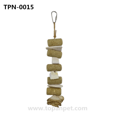 Parrot Toys Chewing Bird Toy Cuttlebone Bird Cage Hanging Toys for Conure Eclectus Budgies Parakeet Cockatiel Hamster ChinchillaTPN-0015