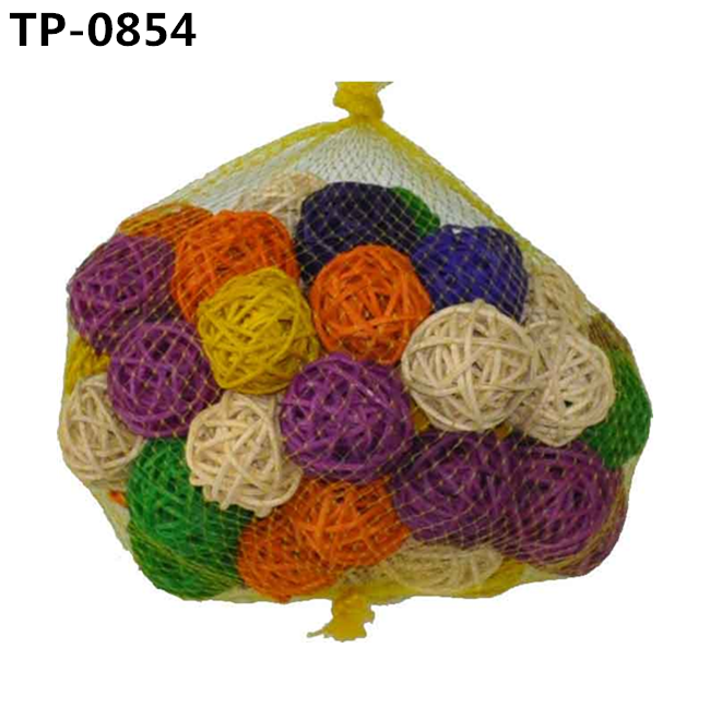 Parrot Chewing Toys Pet Bite Toys for Budgies Conures Hamsters Ball DIY Accessories