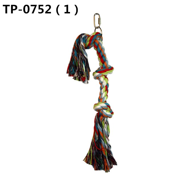 Natural Color Cotton Dog Cat Biting Knots Toy Bird Shredding Cage Accessories for Sale - Image 2