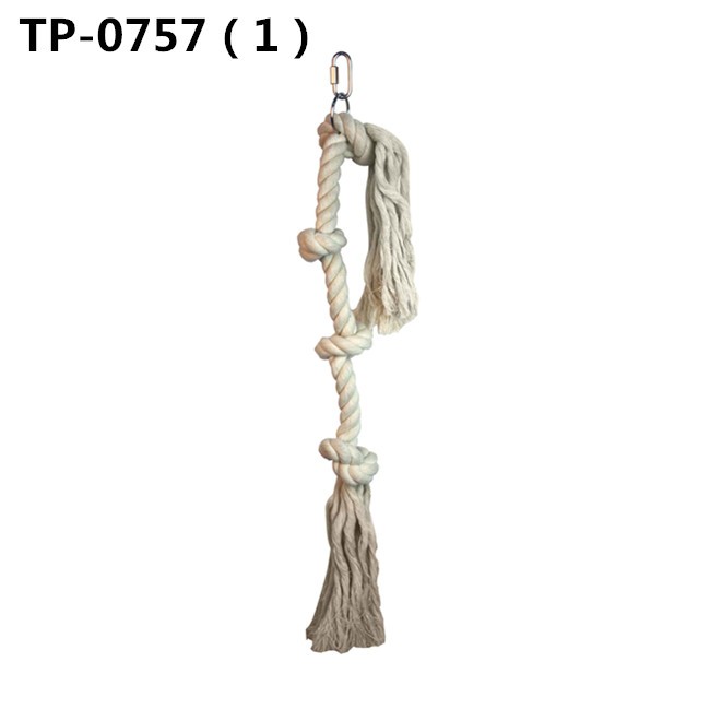 Natural Color Cotton Dog Cat Biting Knots Toy Bird Shredding Cage Accessories for Sale - Image 4