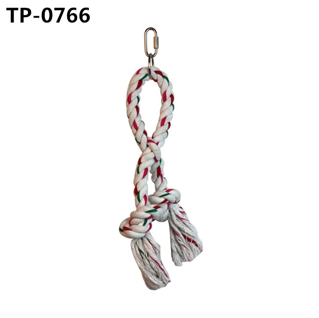 Natural Color Cotton Dog Cat Biting Knots Toy Bird Shredding Cage Accessories for Sale - Image 7