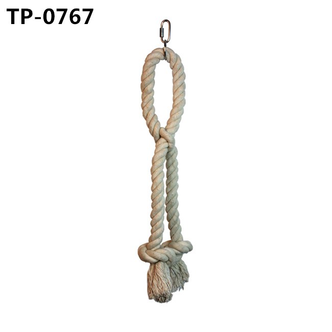 Natural Color Cotton Dog Cat Biting Knots Toy Bird Shredding Cage Accessories for Sale - Image 8