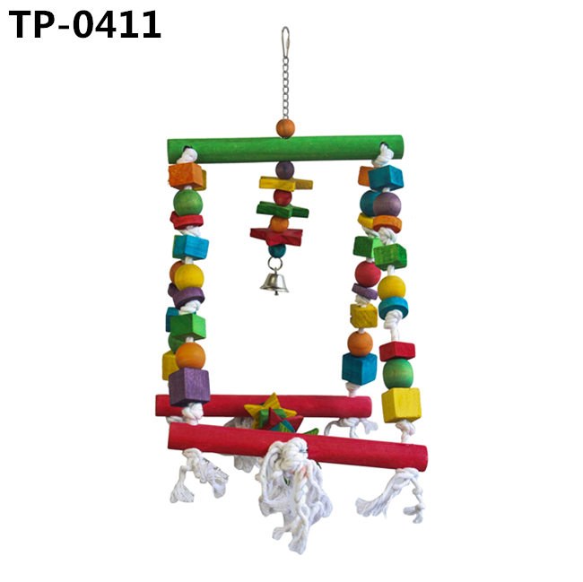 Pet Supplies Large Bird Preening Wood Blocks Cotton Knots Toy for Parrot Shredding with China Pirce - Image 3