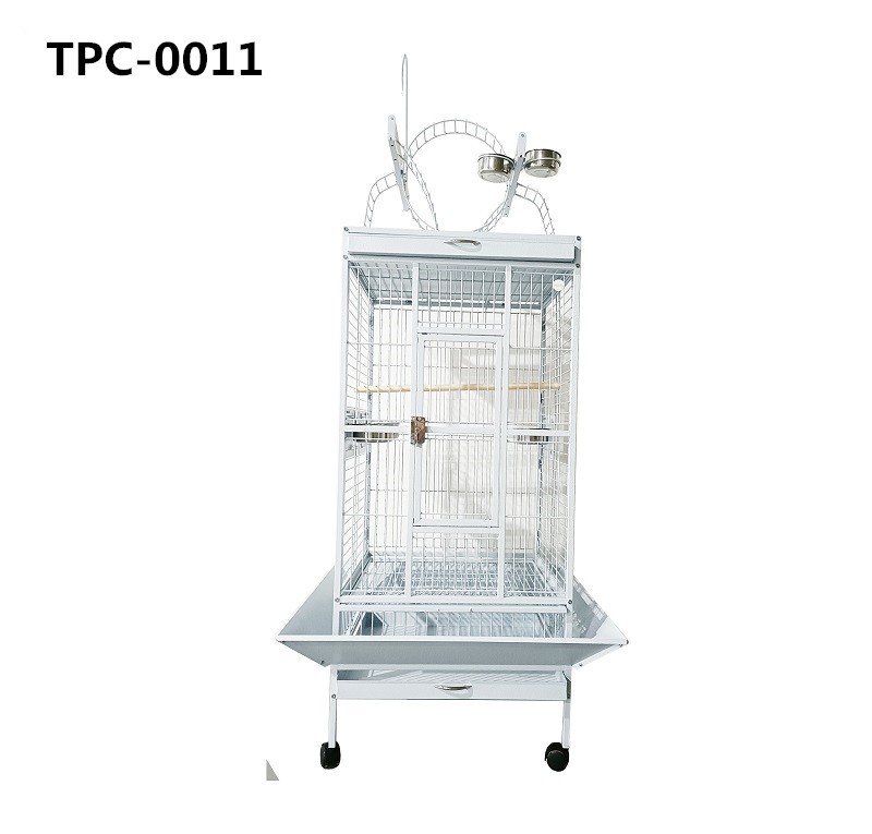 Pet Supplies Sturdy Wrought Iron Open Play Top Bird Flight Cage for Parrot Parakeets Cockatiels Budgies Parrotlets Lovebirds Canary