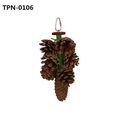 Pinecone Bird Cage Bites Toy for Small Parakeets Cockatiels Conures Finches Budgie Parrots Love Birds ​TPN-0106