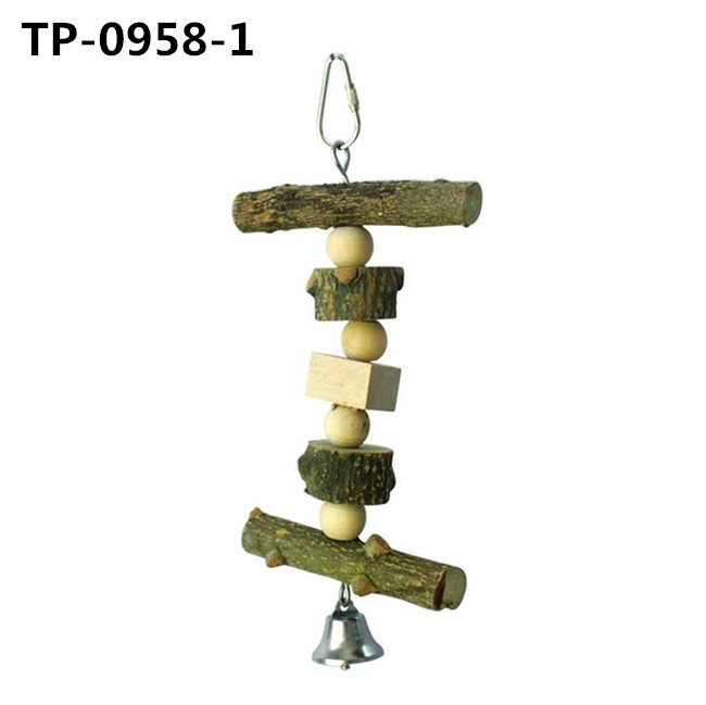 Natural Bird Bites Toy Prickly Ash Stands for Parrot Pet Cages Accessories - Image 4