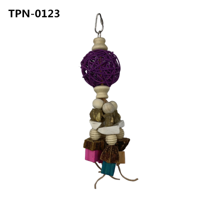 Rattan Ball Pepper Wood Bird Toy Natural Pepper Wood Bird Chew Toy for Birds Parrot Parakeet Cockatiel Conure Budgie Finch ​TPN-0123
