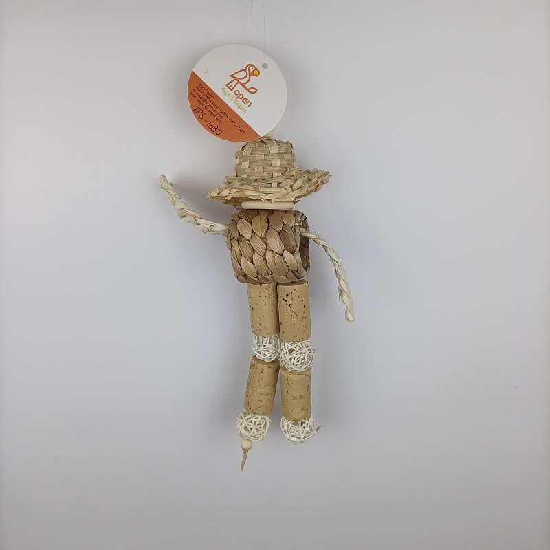 Safe Bird Woven Toys with Cork and Rattan Balls TPS-1680 - Image 1