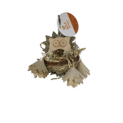 Safe Wood Flower Natural Woven Bird Chews Toy TPS-1688