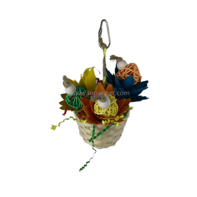 Topanpet Safe Wood Flower Woven Bird ShreddingToy TPQ-0008