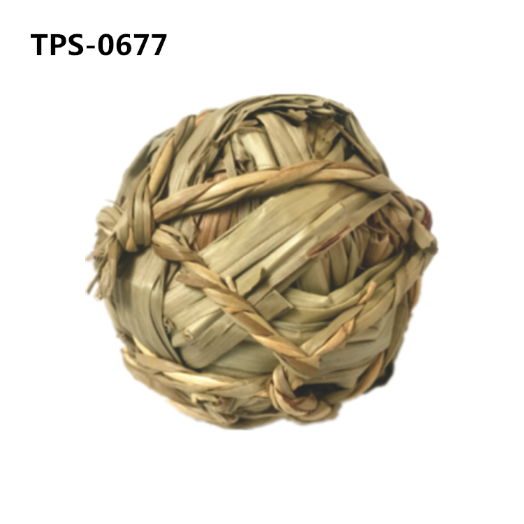 Seagrass Rabbit & Cat Chew Balls Chewable Teething Activity Toy for Pocket Pets, Gerbils, Guinea Pig, Dwarf Bunny TPS-0675/6/7/8 - Image 3