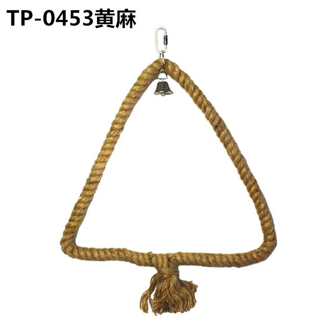 Sisal Bird Cage Stand Perch Parrot Hanging Swing for Climbing Chews - Image 2