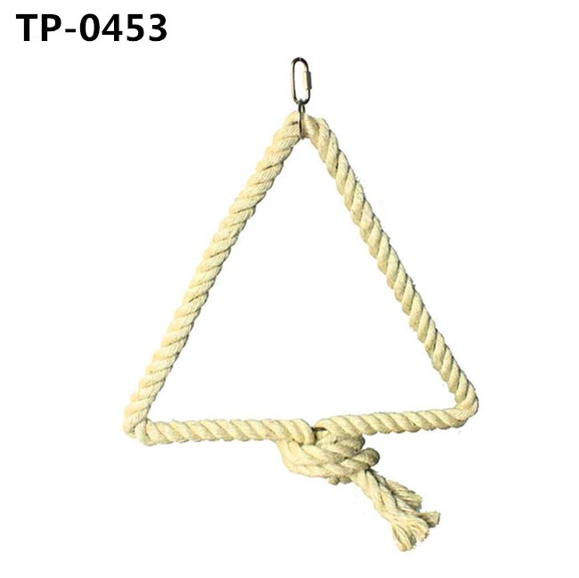 Sisal Bird Cage Stand Perch Parrot Hanging Swing for Climbing Chews - Image 3