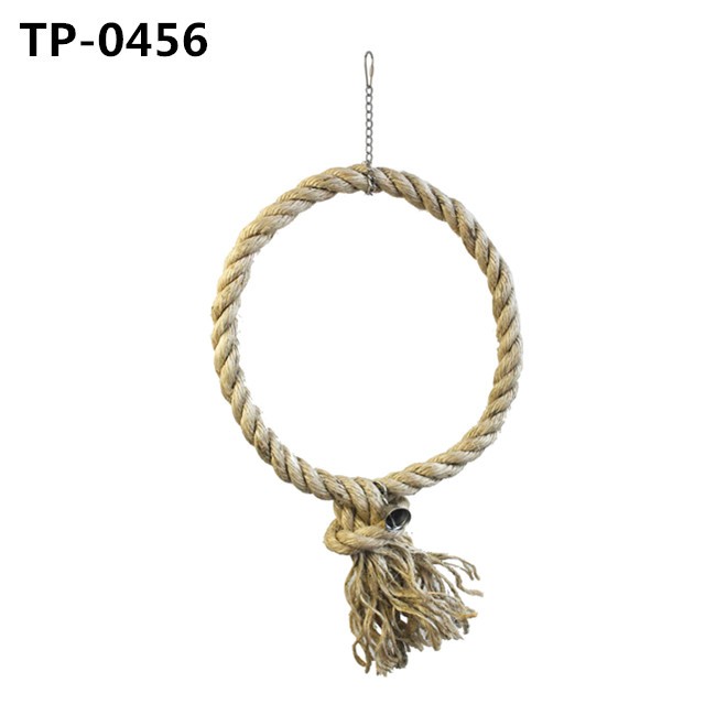 Sisal Bird Cage Stand Perch Parrot Hanging Swing for Climbing Chews - Image 4