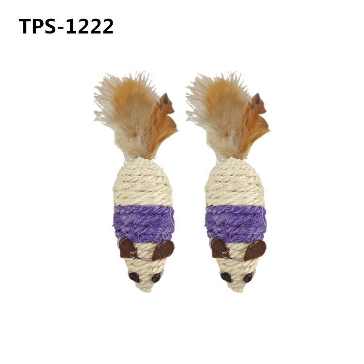 Sisal Rats Toys for Cats,Sisal Balls Mice Toys for teractive Cat Scratcher Chew Toy,Cute Mouse Toy for Kitten TPS-1222/3 - Image 1