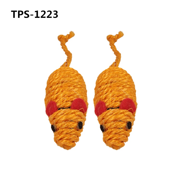 Sisal Rats Toys for Cats,Sisal Balls Mice Toys for teractive Cat Scratcher Chew Toy,Cute Mouse Toy for Kitten TPS-1222/3 - Image 2