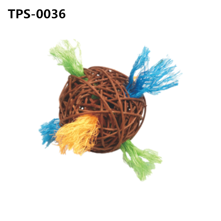 Small Animals Chew Vine Ball Toy Rabbit Rolling Activity Play Balls Pet Cage Entertainment Accessories for Hamster Guinea Pigs Gerbil Chinchilla Hedgehog Teeth Gnawing Grinding TPS-0036 - Image 1
