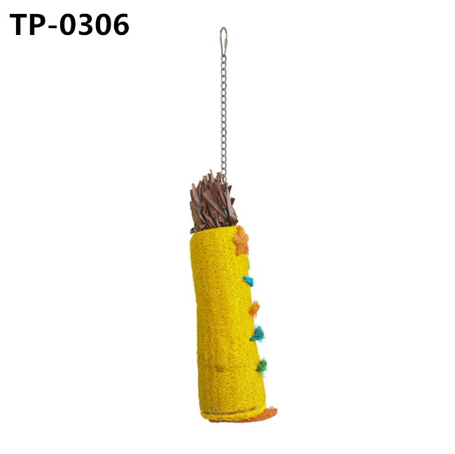 Small Bird Shredding Bites Lufah Hanging Toys for Pet Cages Accesorries Decoration Price - Image 1