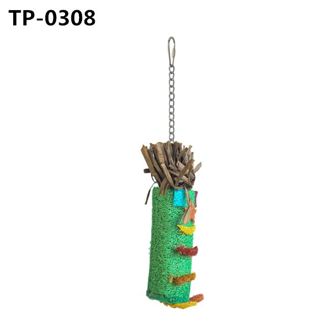 Small Bird Shredding Bites Lufah Hanging Toys for Pet Cages Accesorries Decoration Price - Image 3