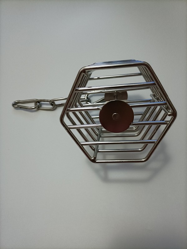 Stainless Steel Bird Foraging Cage Parrot Hanging Feeding Box for Macaw African Grey Cockatoo Cockatiel - Image 1