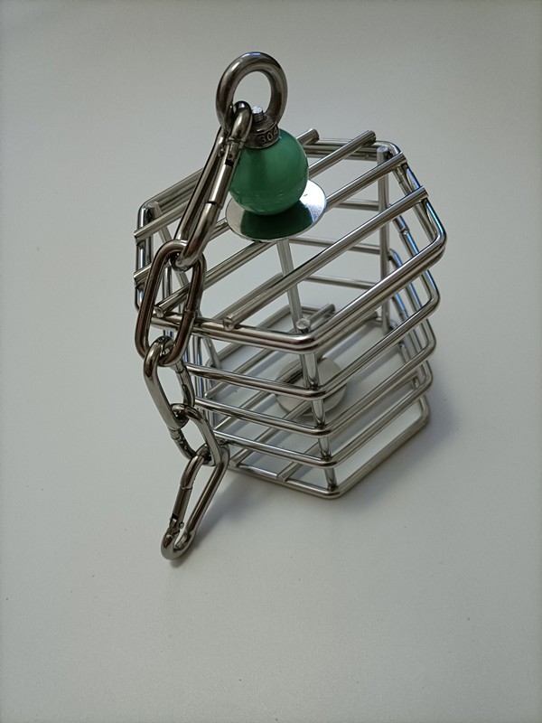 Stainless Steel Bird Foraging Cage Parrot Hanging Feeding Box for Macaw African Grey Cockatoo Cockatiel - Image 2