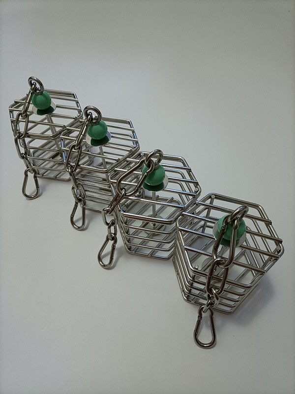 Stainless Steel Bird Foraging Cage Parrot Hanging Feeding Box for Macaw African Grey Cockatoo Cockatiel - Image 3