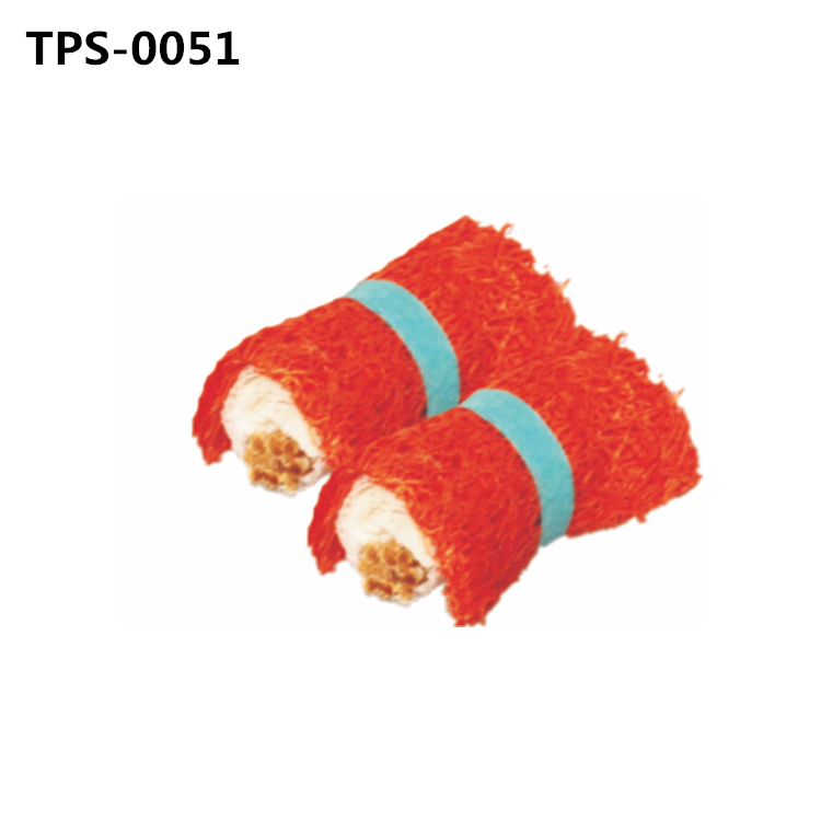 Sushi Shaped Bunny Chews Toy For Pet Rabbits, Chinchillas, Guinea Pigs, Rats and Other Small Animals Loofah Pet Cage AccessoriesTPS-0051/54/55