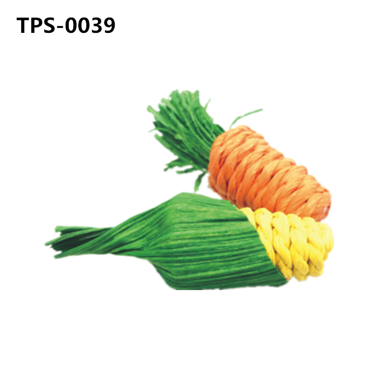Pet Chew Toys Teething Carrot Corn Straw Grass Small Gnawing Treats for Rabbit Bunny Hamster Rat Gerbil Dwarf Hamster Pet Accessories TPS-0039 - Image 1