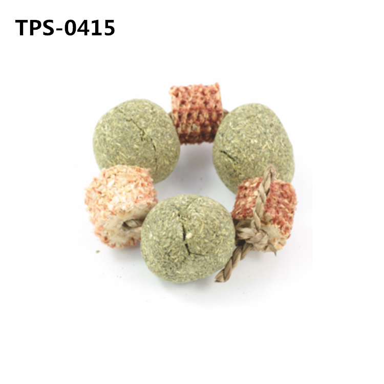 Bunny Chew Timothy Hay Cake Toys for Teeth Grinding, Rabbit Grass Ball Chew Toy, Small Animals Play Toy for Guinea Pigs Chinchilla Hamsters Other Rodent Pets TPS-0412/414/415 - Image 3