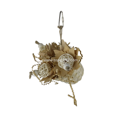 Topanpet Natural Woven Bird Shredding Basket Toy TPQ-0009