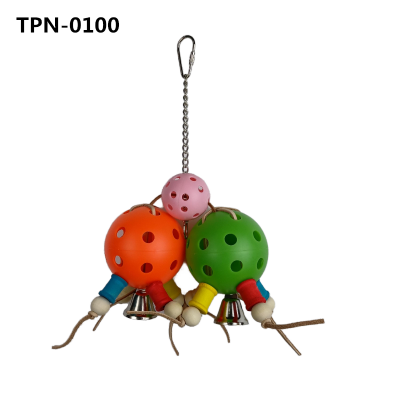 Colorful Training Bell Balls Bird Toy ​Plastic Pet Toy for Parakeet, Parrot, Finch Foraging & Preening TPN-0100