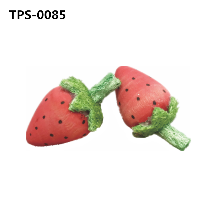 Strawberry-Shaped Wood Chinchilla Toys for Guinea Pigs Pet Rabbits Hamster Hedgehog Small Animals Wooden Teeth Grinding Gnawing Biting AccessoriesTPS-0085/86/87 - Image 1