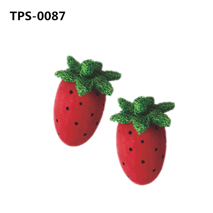 Strawberry-Shaped Wood Chinchilla Toys for Guinea Pigs Pet Rabbits Hamster Hedgehog Small Animals Wooden Teeth Grinding Gnawing Biting AccessoriesTPS-0085/86/87 - Image 3