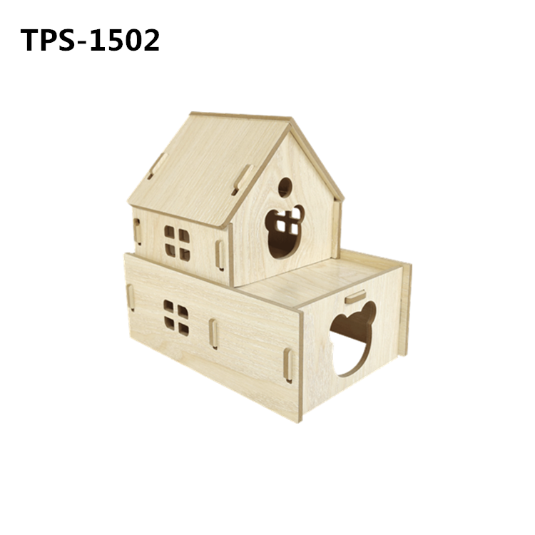 Wood Guinea Pig House Hideout,Guinea Pig Platform, Small Animals Bed Castle Habitats for Hamsters Bunny Chinchillas Playing & Sleeping Hut TPS-1500/01/02 - Image 3