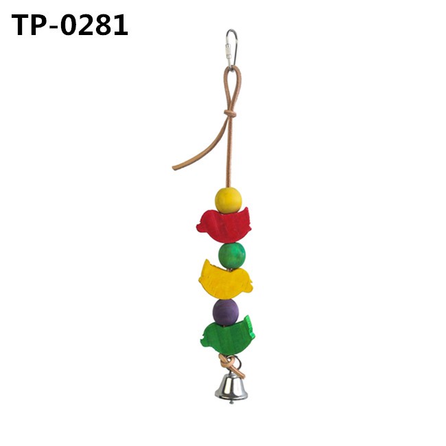 Wooden Block Cotton Knots Bird Parrot Toys for Small and Medium Parrots and Birds - Image 5