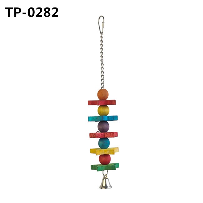 Wooden Block Cotton Knots Bird Parrot Toys for Small and Medium Parrots and Birds - Image 6