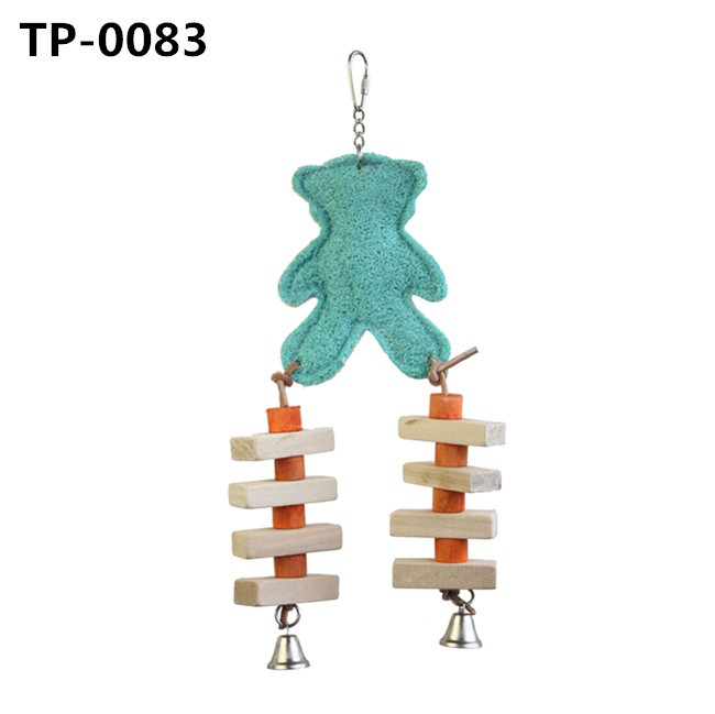 Wooden Blocks Tearing Parrot Toys for Small Medium Birds Bites Chews with Factory Price - Image 1